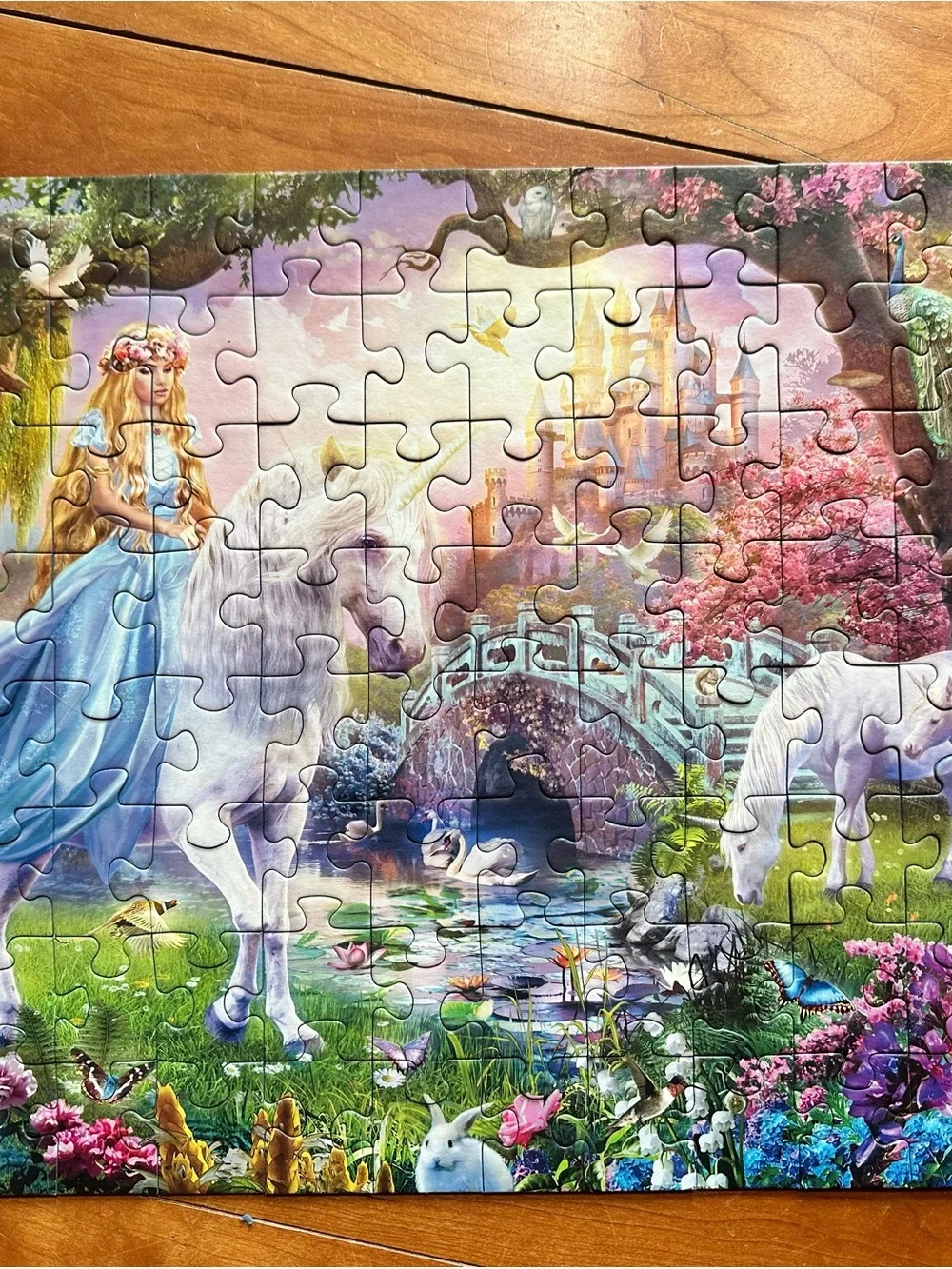 Ravensburger Glitter Puzzle Collection - Pink & Blue Scenes - 100-piece puzzles
